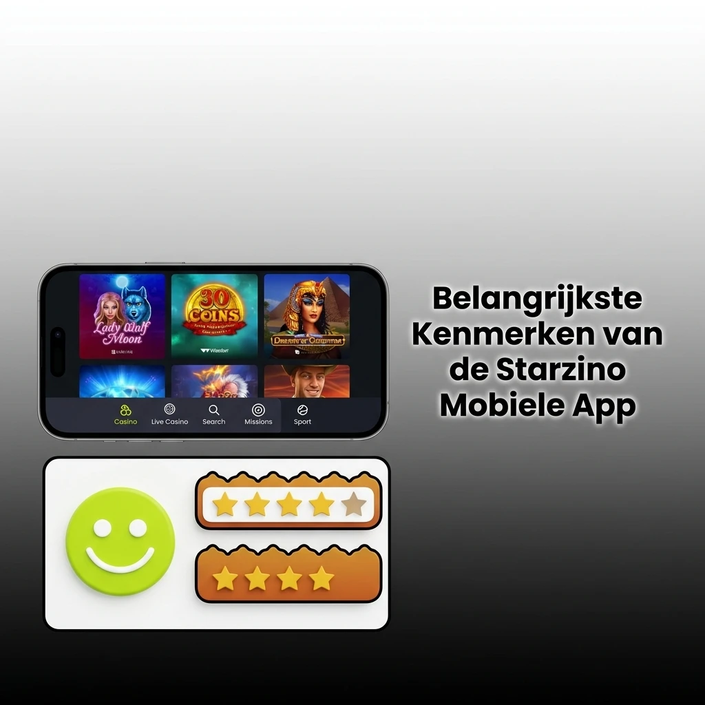 Starzino mobiele app kenmerken: welkomstbonus, slots, sportweddenschappen en veilig betalen voor Belgische spelers