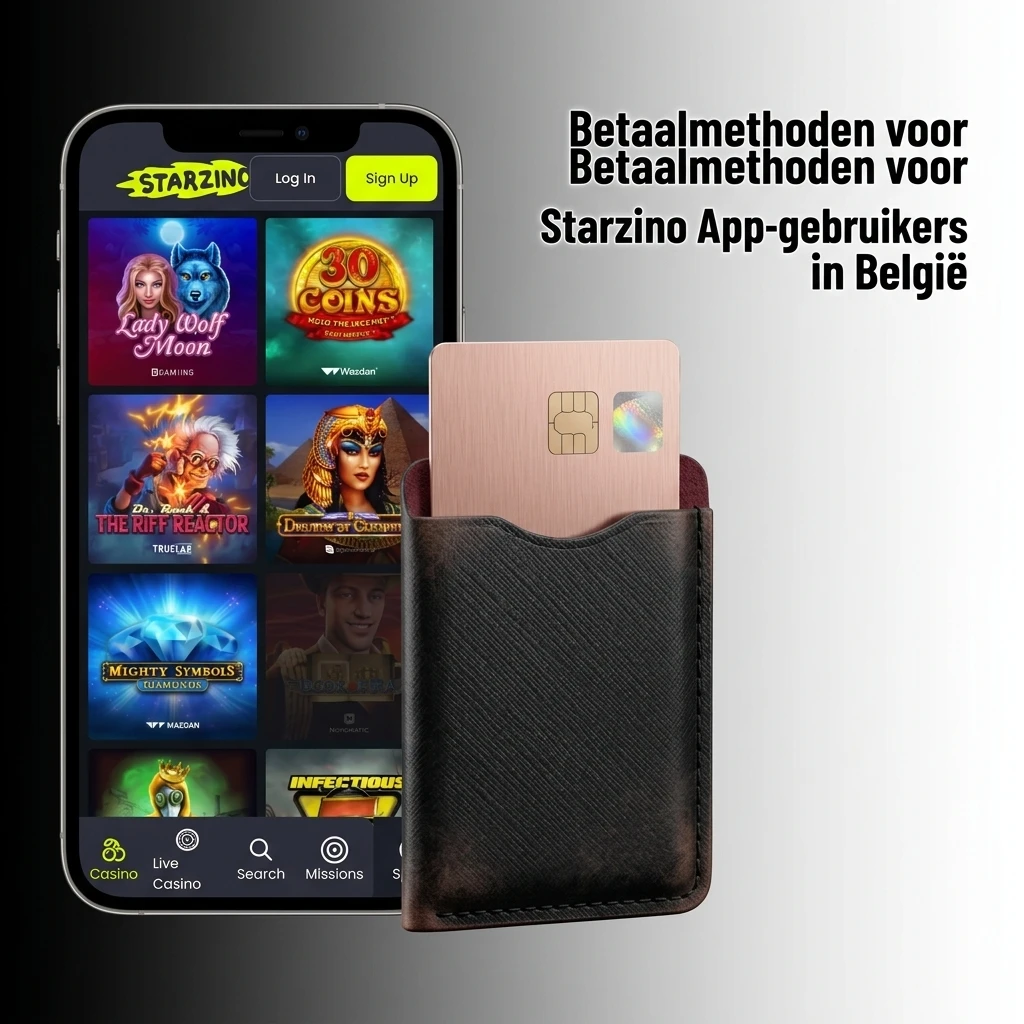 Betaalmethoden Starzino app België: Visa, Mastercard, Skrill, Neteller, bankoverschrijving en crypto