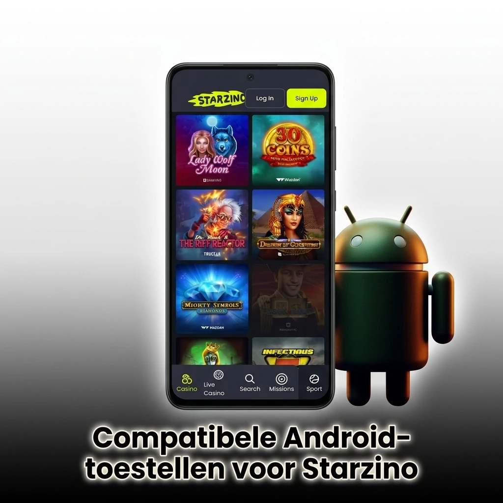 Lijst van compatibele Android-toestellen voor de Starzino PWA, waaronder Samsung, Google Pixel en Xiaomi