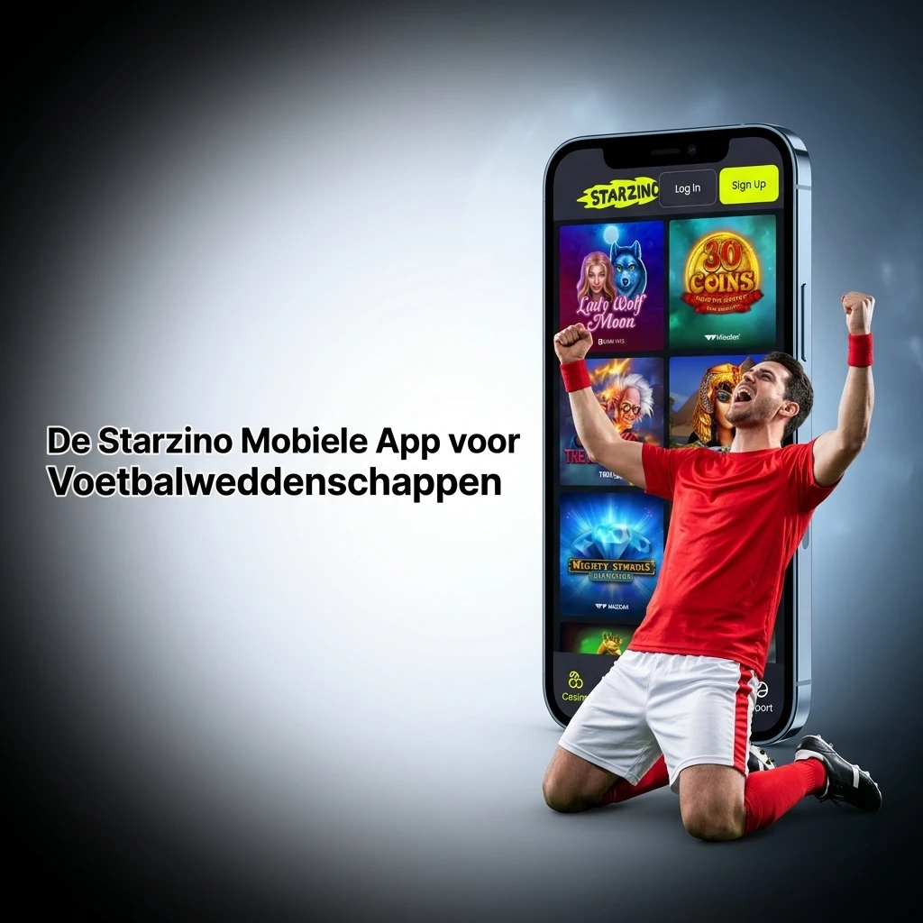 Starzino mobiele app voor voetbalweddenschappen op Android en iOS met live inzetten en marktoverzichten