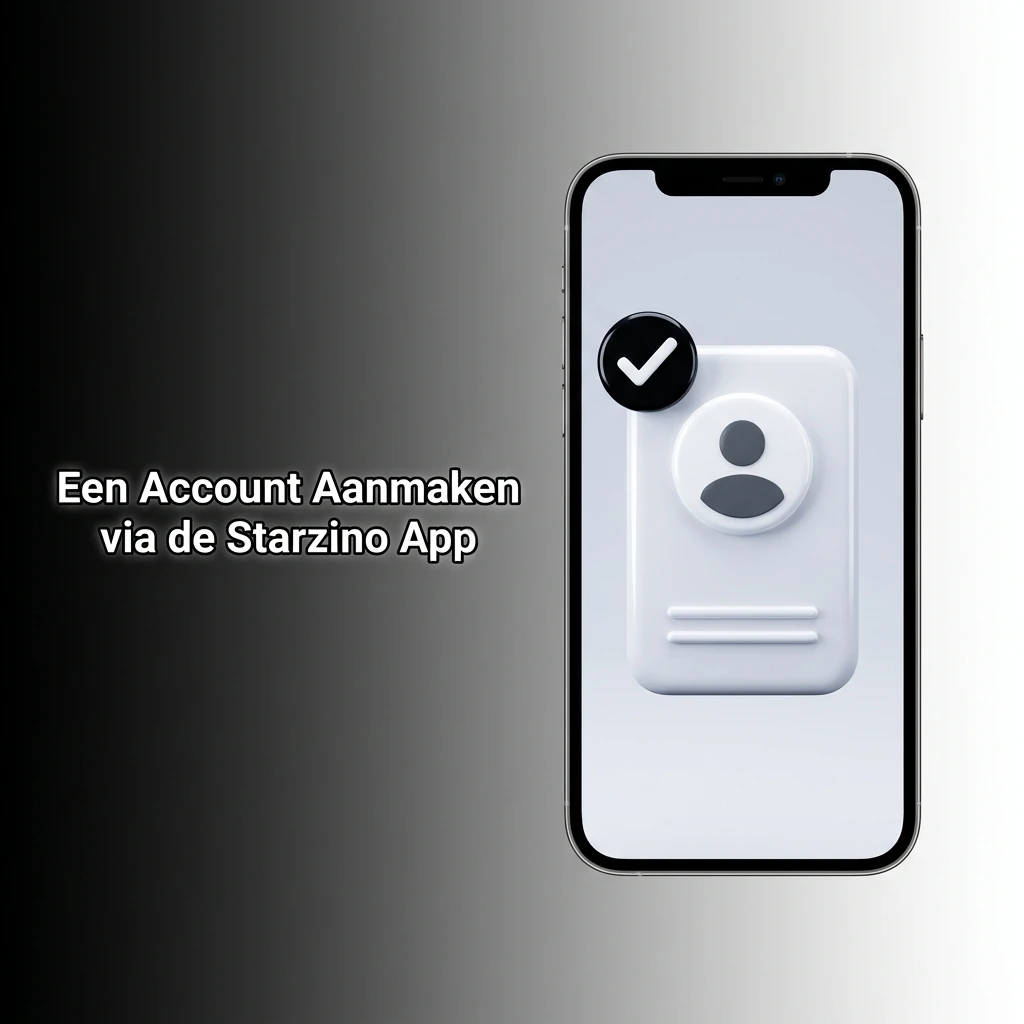 Starzino app registratie scherm voor het aanmaken van een account in België met welkomstbonus