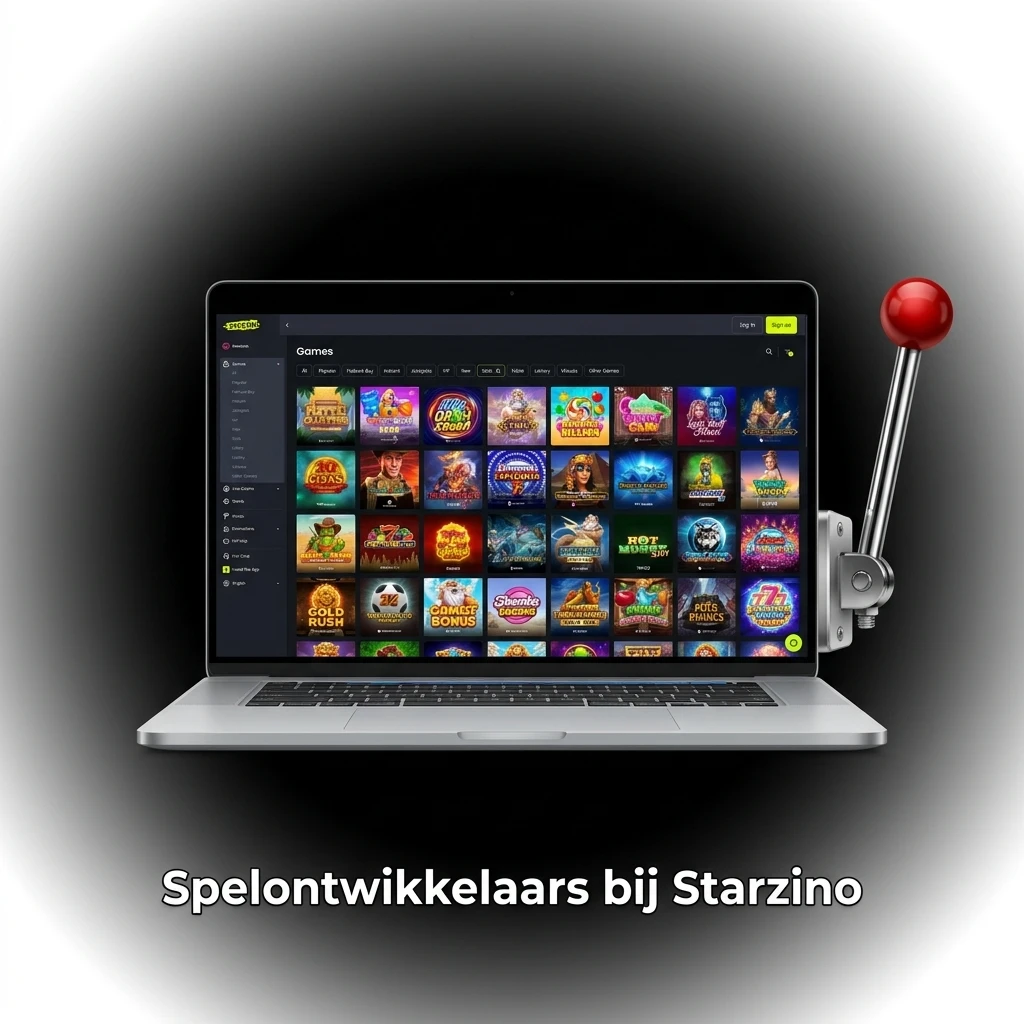 Logo's van spelontwikkelaars bij Starzino, waaronder Pragmatic Play, NetEnt en Microgaming