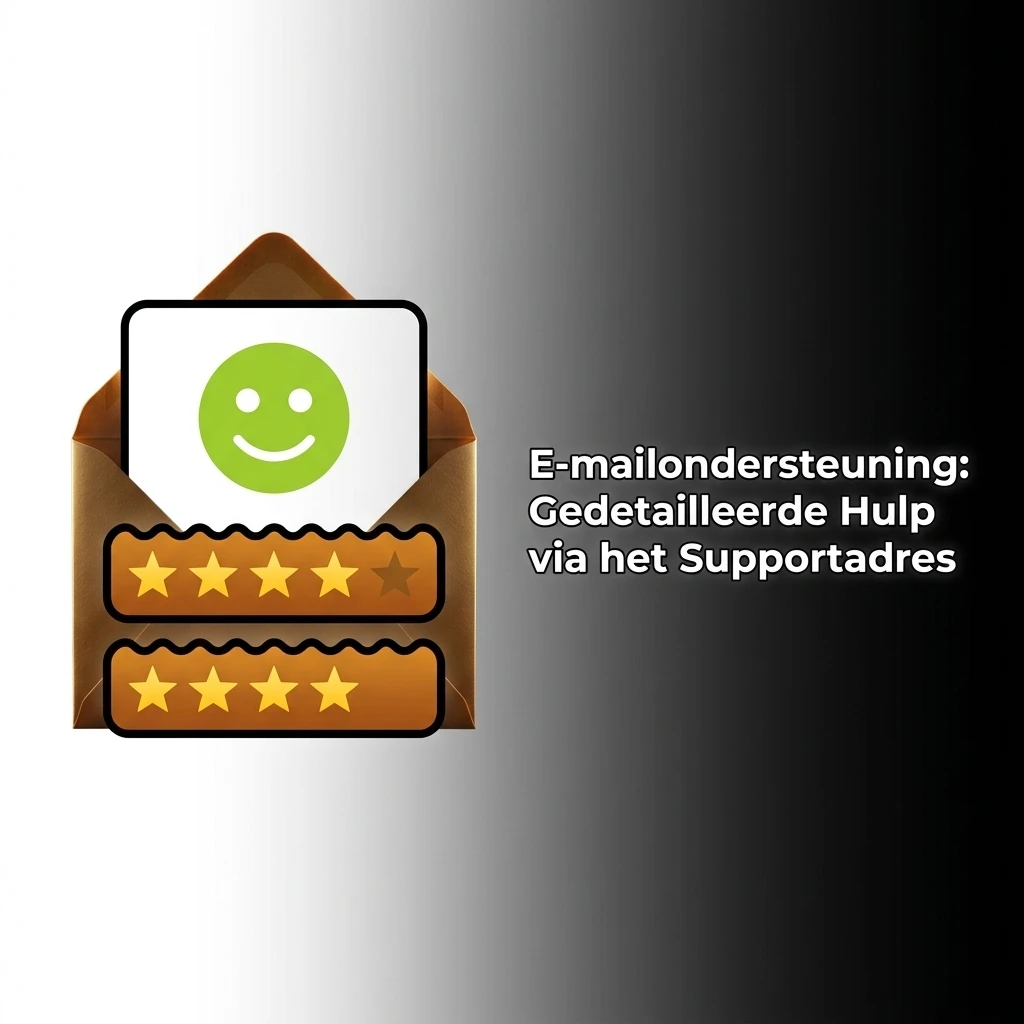 E-mailondersteuning voor complexe vragen: stuur documenten en gedetailleerde problemen naar het officiële supportadres.