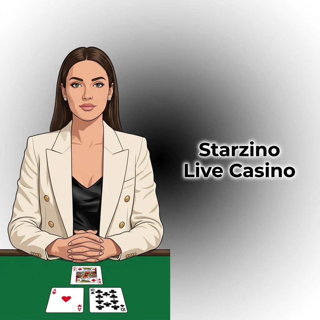 Starzino Live Casino met professionele dealers via videostream voor roulette, blackjack, baccarat en game shows