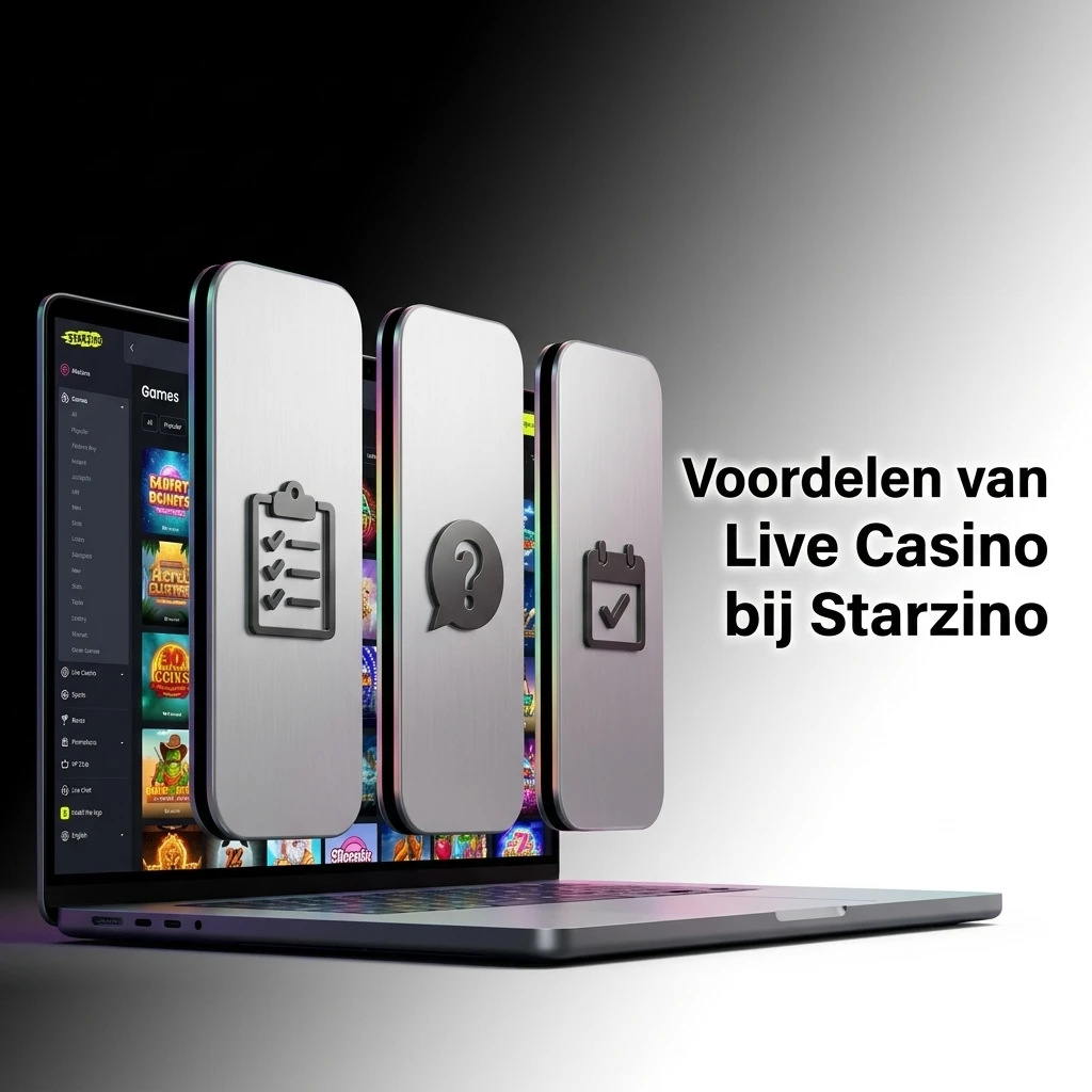 Voordelen van live casino bij Starzino: echte dealers, mobiele app, brede spelvarianten en veilige betalingen.